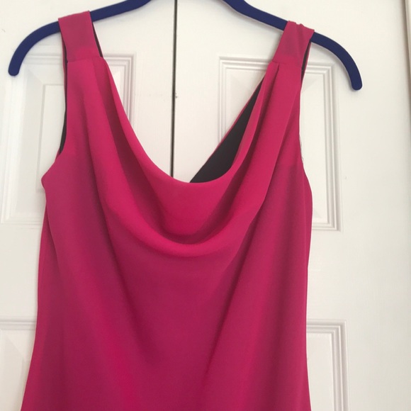 Hot pink sleeveless hi-lo dress Size 6 midi dress - Picture 4 of 5